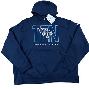 NEW Nike Tennessee Titans Hoodie Navy Blue NFL Football Pullover Fleece Mens XXL